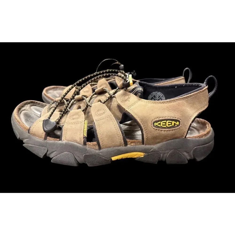 Keen Daytona II Leather Sandals Brown Men Size 10 Hiking Camping Outdoors